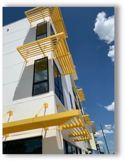 AGS sunshades on the Washington on Harrison building