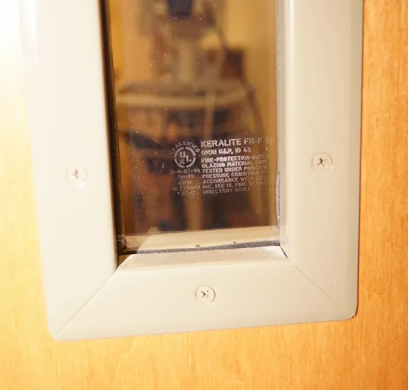 All Metal Stamping fire door lite kit with Keralite glass